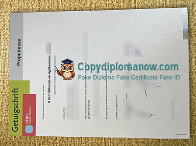 Aeres Hogeschool Getuigschrift