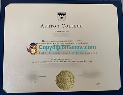Ashton College Diploma