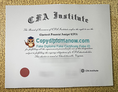 CFA Institute Certificate