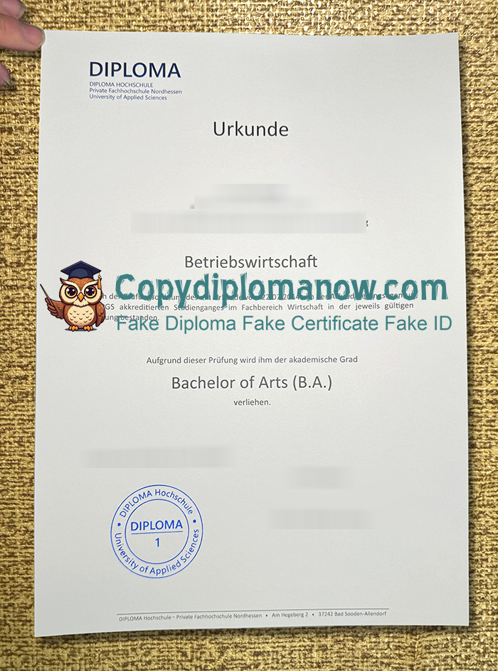 Diploma Hochschule Urkunde