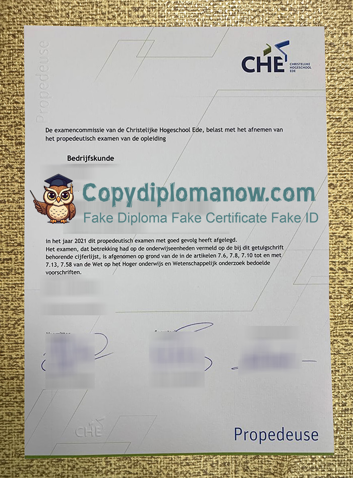 Christelijke Hogeschool Ede Diploma
