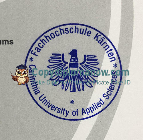 FH Kärnten Urkunde seal