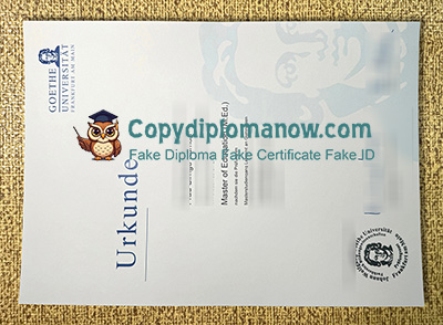 Goethe University Frankfurt Urkunde