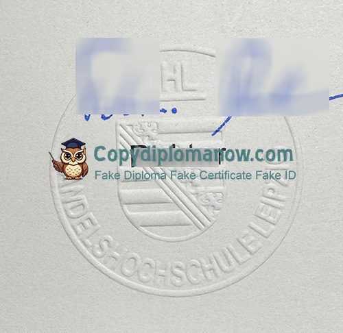 HHL Leipzig Graduate School of Management Urkunde seal