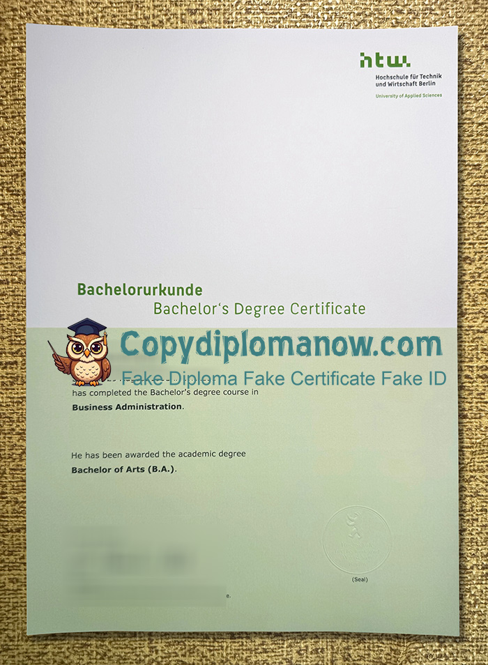 HTW Berlin Urkunde