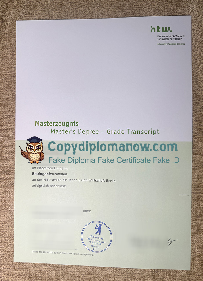 HTW Berlin Zeugnis