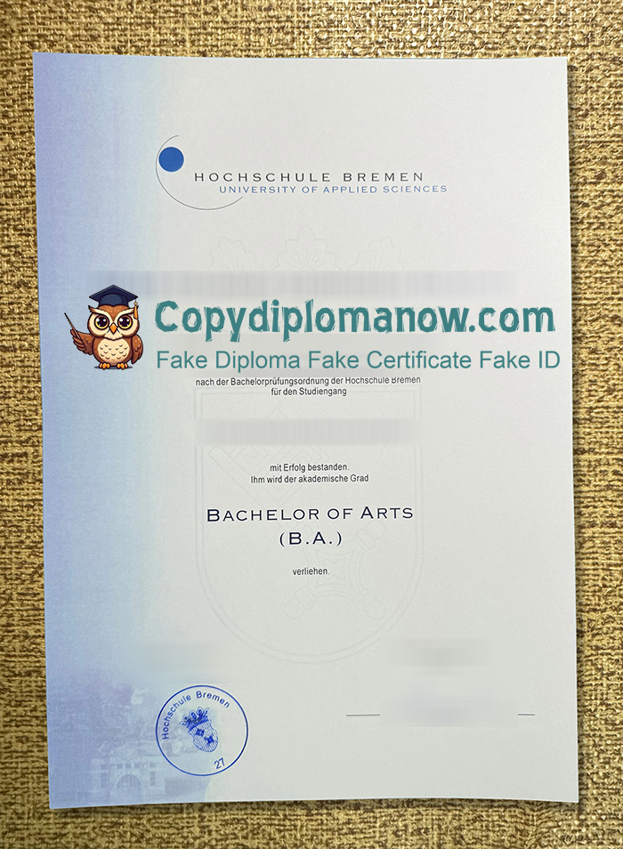 Hochschule Bremen Urkunde