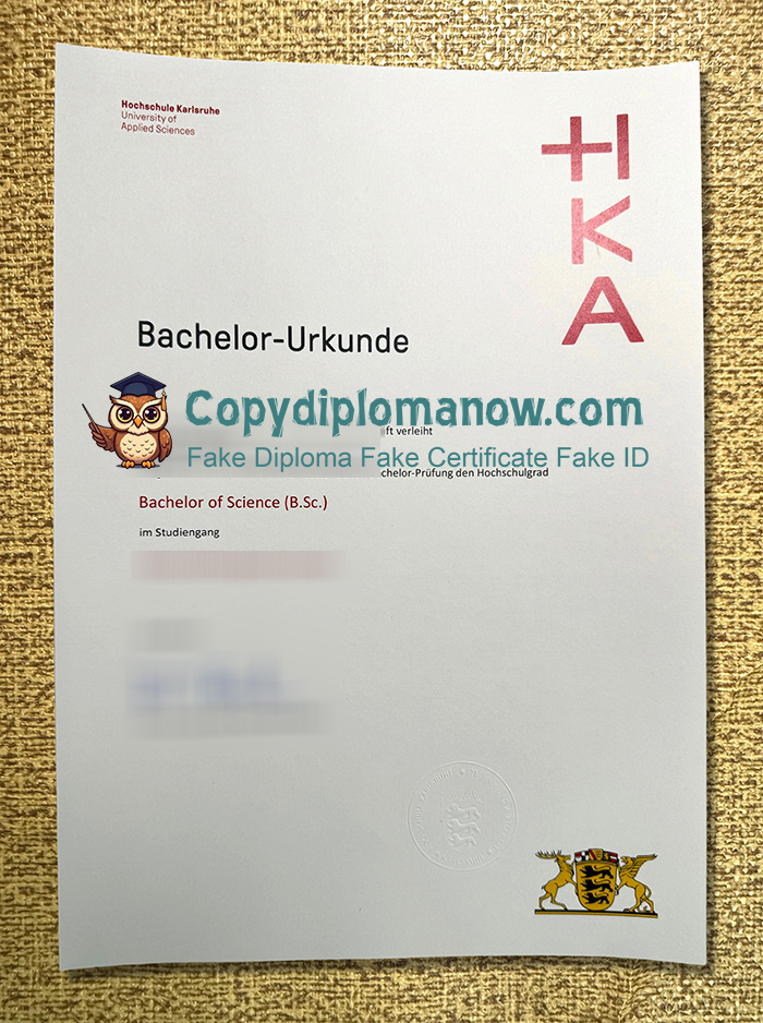 Hochschule Karlsruhe Urkunde