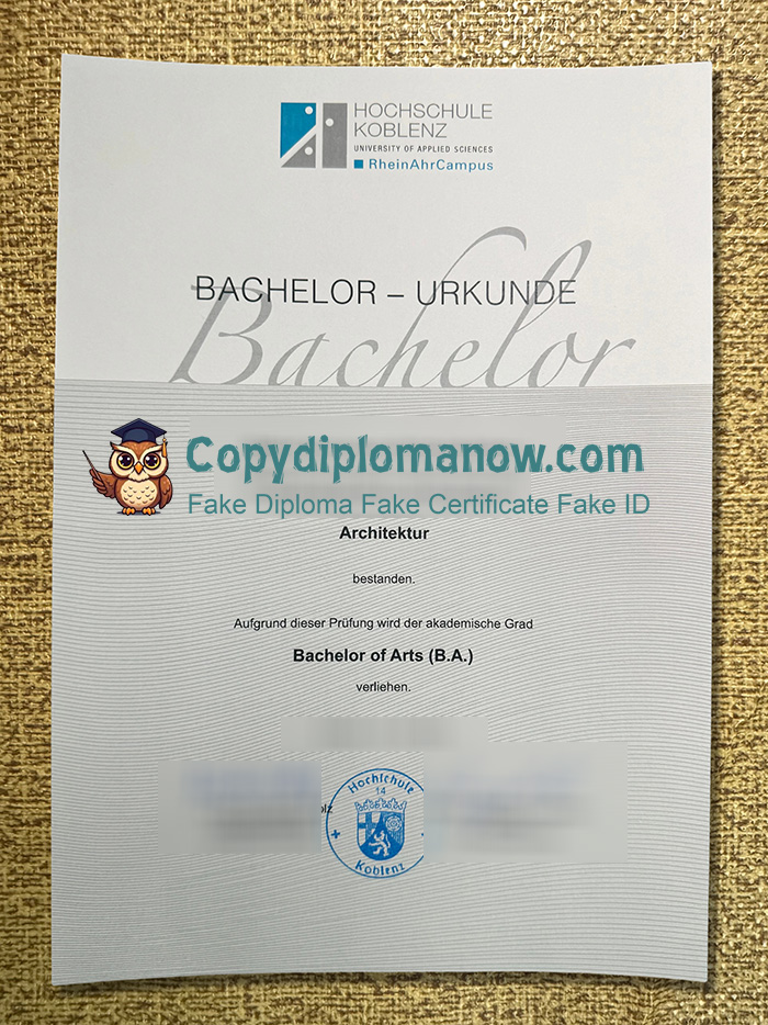 Hochschule Koblenz Urkunde