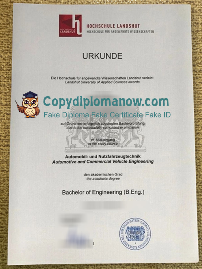 Hochschule Landshut Urkunde