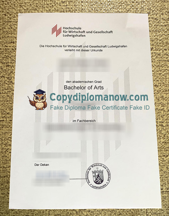 Hochschule Ludwigshafen Urkunde