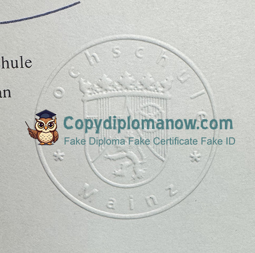 Hochschule Mainz Urkunde seal