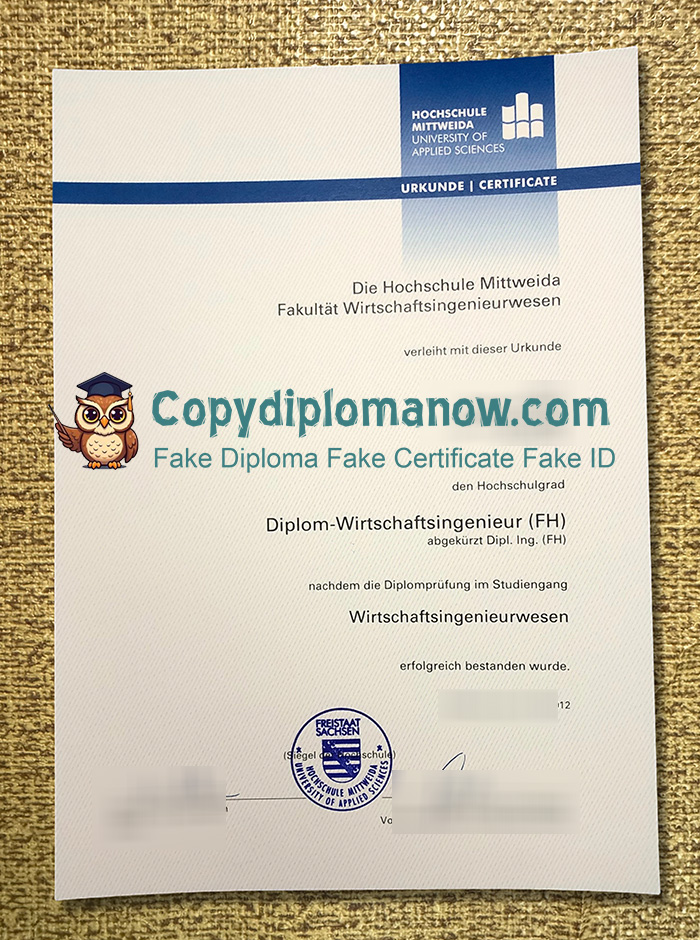 Hochschule Mittweida Urkunde