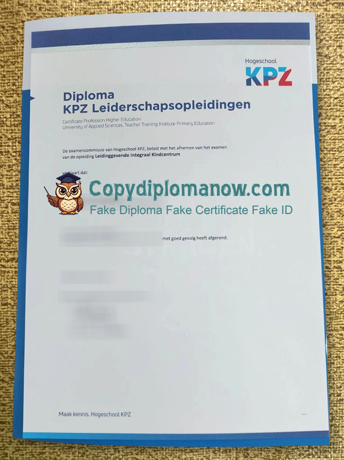 Hogeschool KPZ Getuigschrift