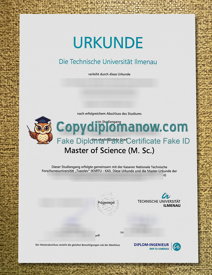 Technische Universität Ilmenau Urkunde