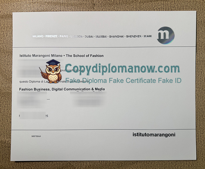 Istituto Marangoni Diploma