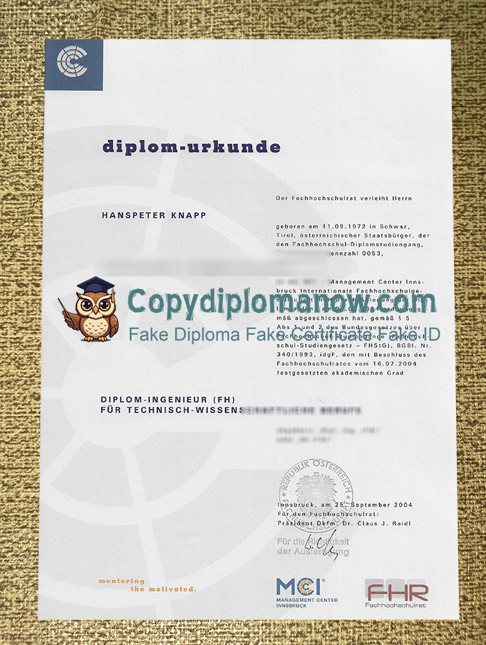 MCI Management Center Innsbruck Diploma