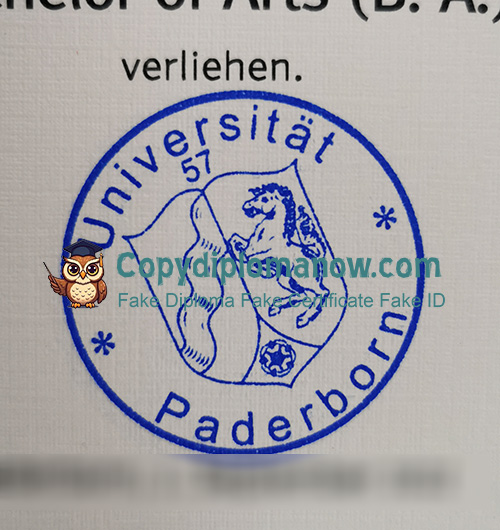 Universität Paderborn Urkunde seal