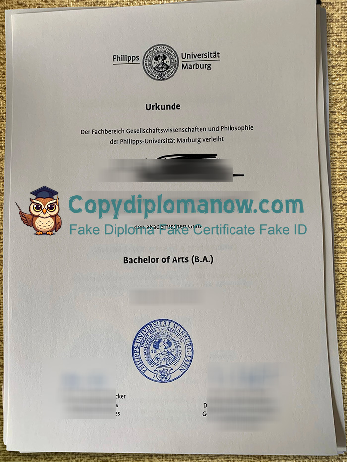 Philipps-Universität Marburg Urkunde