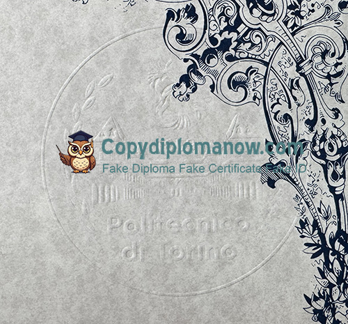 Politecnico di Torino Diploma seal
