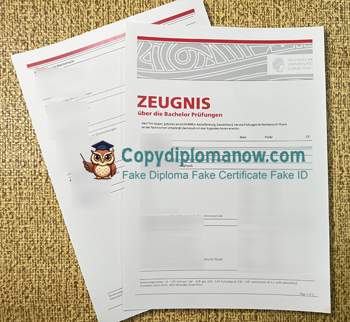 TU Darmstadt Zeugnis