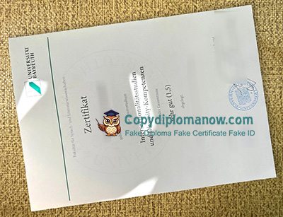 Universität Bayreuth Zertifikat