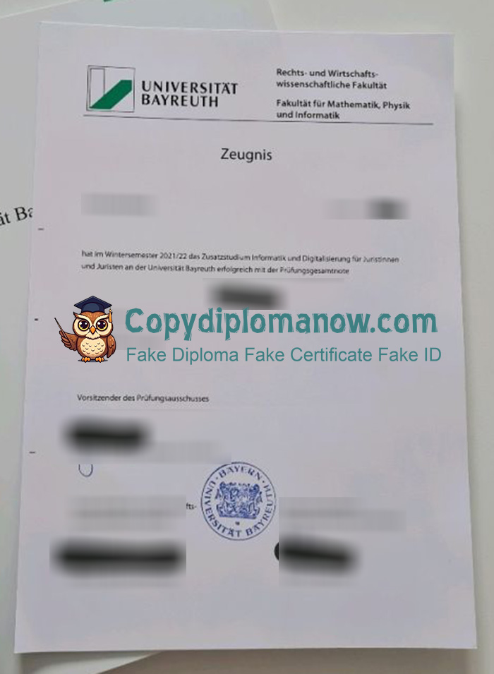 Universität Bayreuth Zeugnis