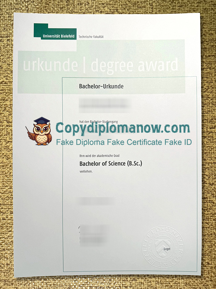 Universität Bielefeld Urkunde