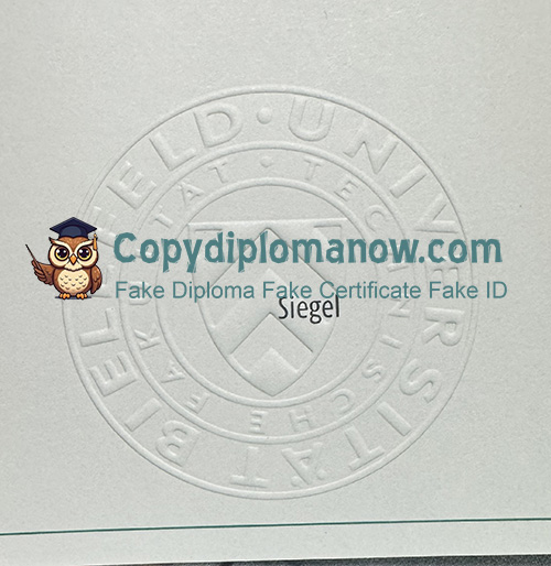 Universität Bielefeld Urkunde seal