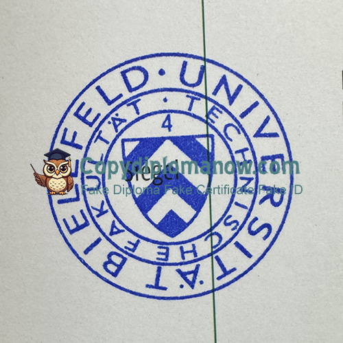 Universität Bielefeld Zeugnis seal
