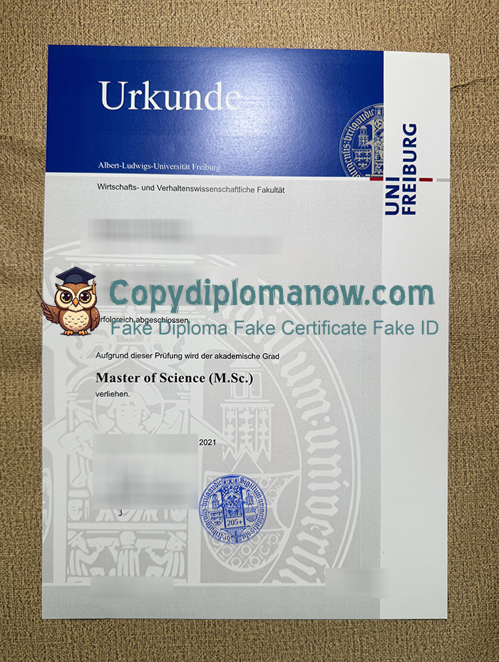 Universität Freiburg Urkunde