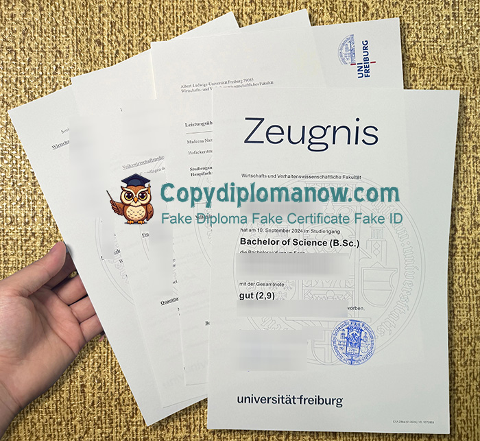 Universität Freiburg Zeugnis
