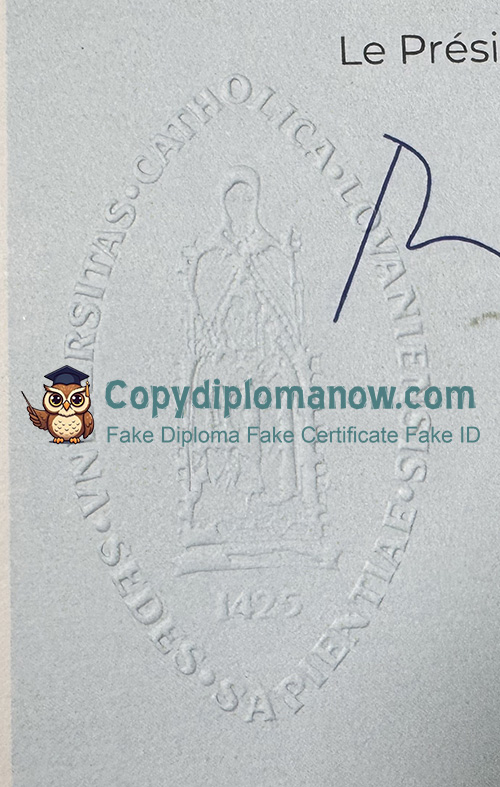 UCLouvain Diploma seal