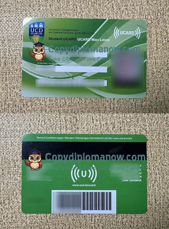 University College Dublin Student Card