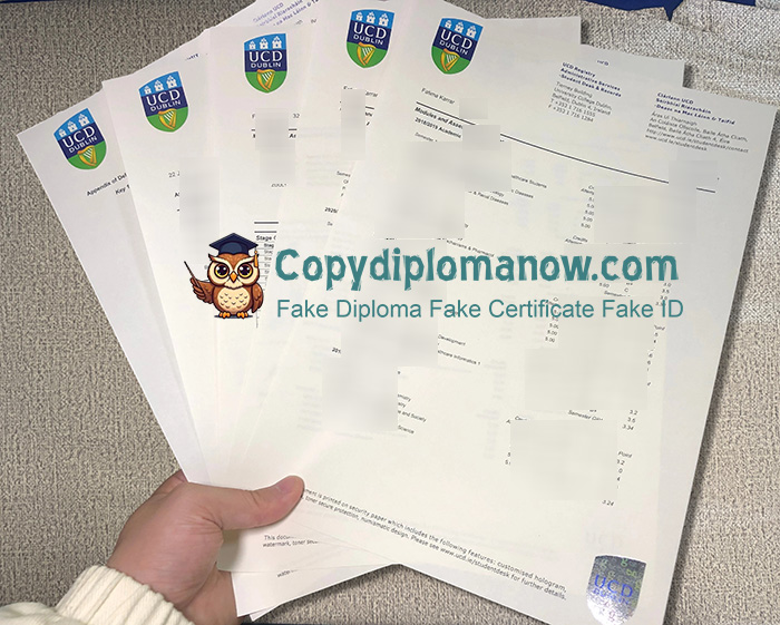 University College Dublin Transcript