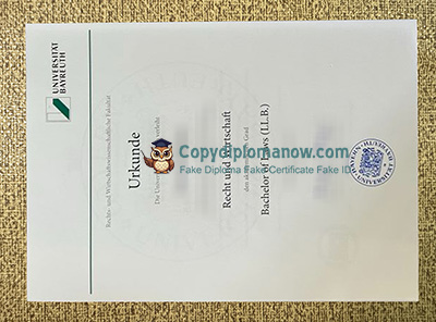 Universität Bayreuth Urkunde