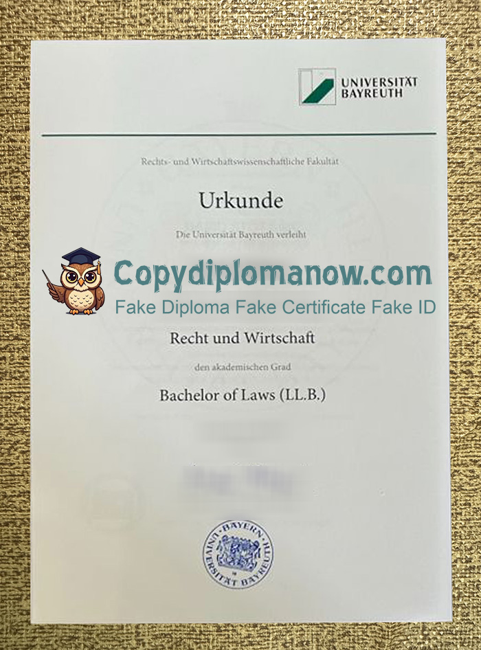 Universität Bayreuth Urkunde