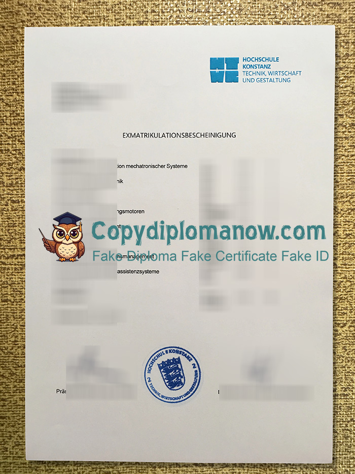 HTWG Konstanz Zeugnis