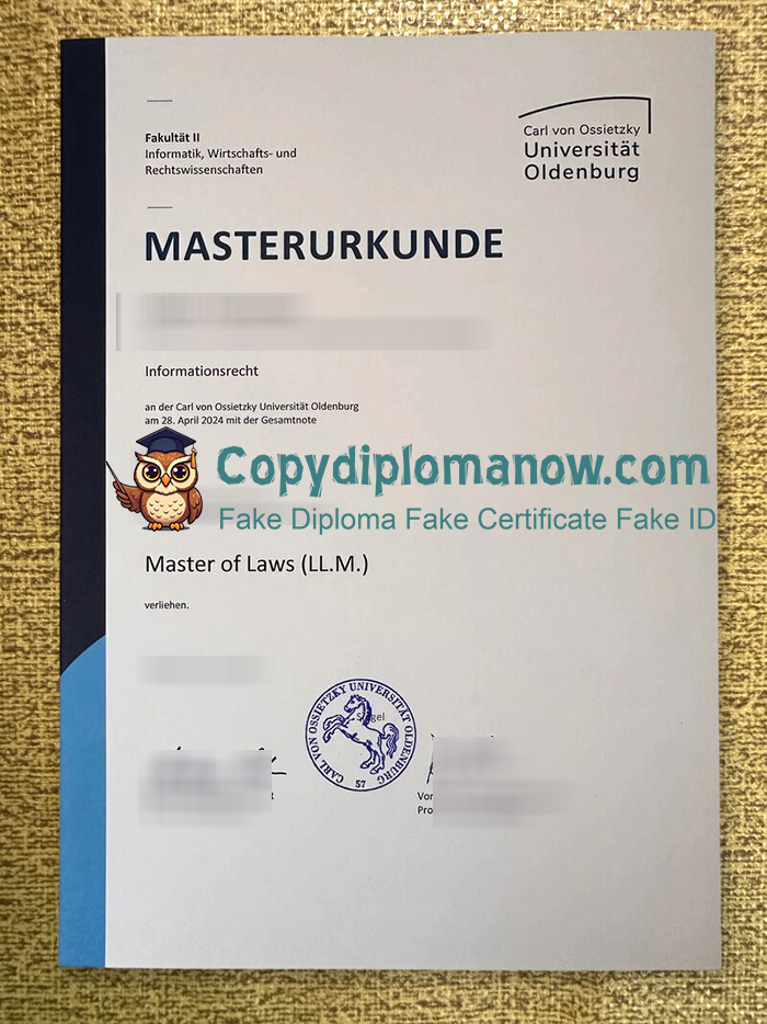 Carl von Ossietzky Universität Oldenburg Urkunde