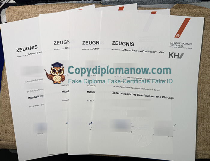 Zahnärztekammer Nordrhein Zeugnis