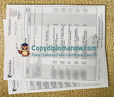 Concordia University Transcript