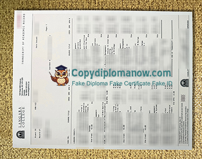 Langara College Transcript