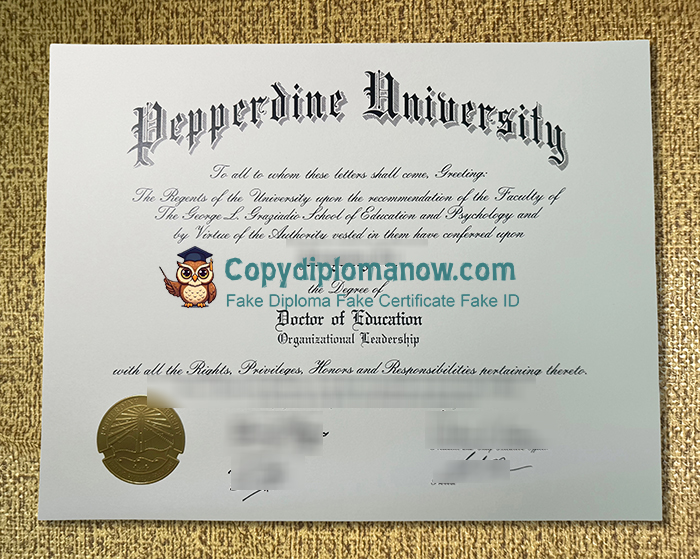 Pepperdine University Diploma