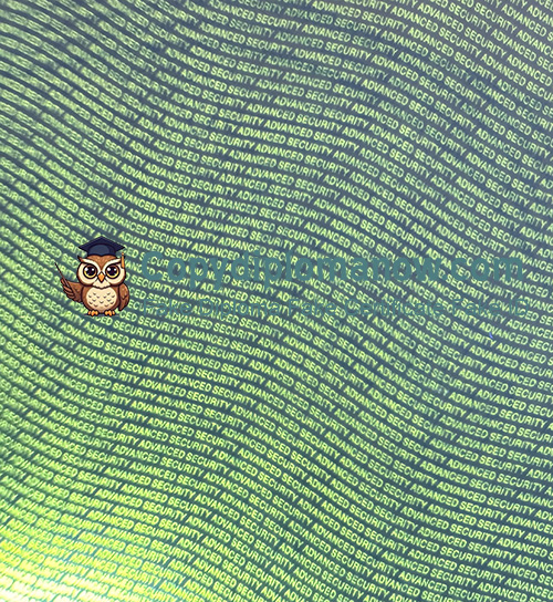 UK Police Certificate Fluorescent Security Features