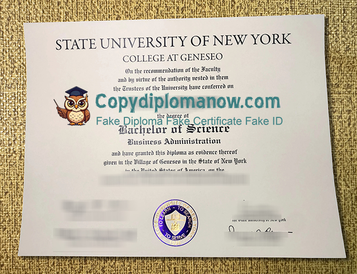 SUNY Geneseo Diploma