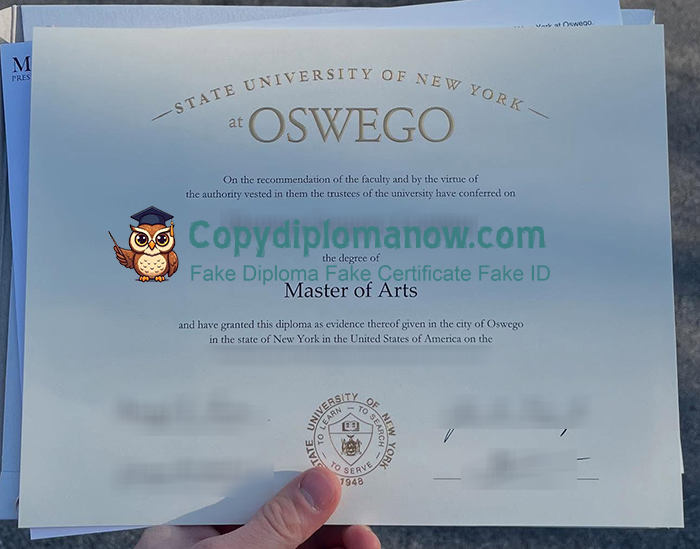 SUNY Oswego Diploma