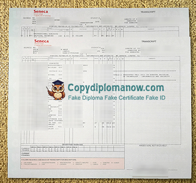 Seneca College Transcript
