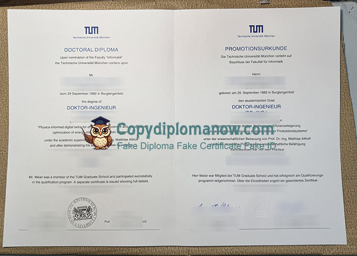TU München Urkunde