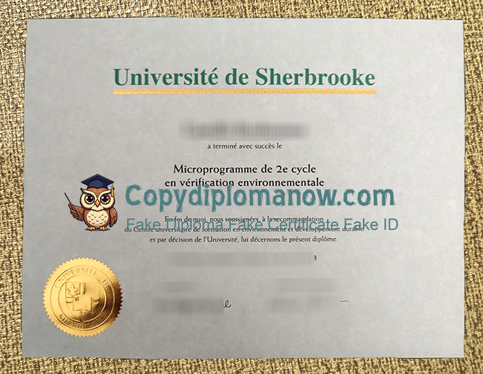 Université de Sherbrooke Diploma