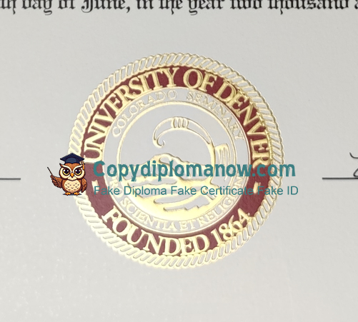 University of Denver Diploma seal